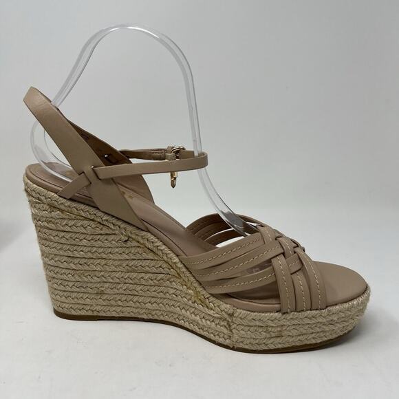Coach‎ Dottie Tan Wedge Espadrilles Sandals Charms Ankle Strap Women’s Size 11 - Picture 7 of 12